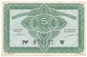 Francia Indokína 1942. 5c T:AU French Indochina 1942. 5 Cents C:AU Krause P#88a