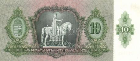 1936. 10P (7x) egymás utáni sorszámokkal, egyik darabon számos papírránccal T:I