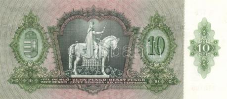 1936. 10P (7x) egymás utáni sorszámokkal, egyik darabon számos papírránccal T:I