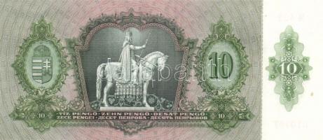1936. 10P (7x) egymás utáni sorszámokkal, egyik darabon számos papírránccal T:I
