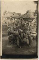 1917 Osztrák-magyar katonák csoportja / WWI Austro-Hungarian K.u.K. military, group of soldiers. photo (EK)