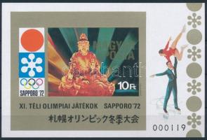 1971 Téli Olimpia (IV.) Sapporo vágott blokk (3.500)