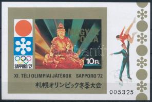 1971 Téli Olimpia (IV.) Sapporo vágott blokk (3.500)