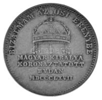 Osztrák-Magyar Monarchia / Bécs 1867A "Ferenc József koronázása Budán" Ag koronázási zseton. "I FERENCZ IÓSEF I K AVSZTRIAI CSÁSZÁR / BIZALMAM AZ ŐSI ERÉNYBEN - MAGYAR KIRÁLYÁ KORONÁZTATOTT BVDÁN MDCCCLXVII" (5,45g/23,5mm) T:XF patina  Austro-Hungarian Monarchy / Vienna 1867A "Coronation of Franz Joseph in Buda" Ag coronation jeton (5,45g/23,5mm) C:XF patina