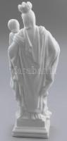 Herendi porcelán fehér mázas Madonna, jelzett, hibátlan, m: 25 cm