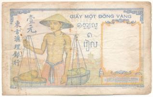 Francia Indokína DN (1936) 1P T:VG beszakadások
French Indochina ND (1936) 1 Piastre C:VG tears
Kr...