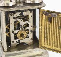 Junghans Württenberg asztali óra, szervizelendő, jelzett, kopással, kulccsal, m: 18 cm