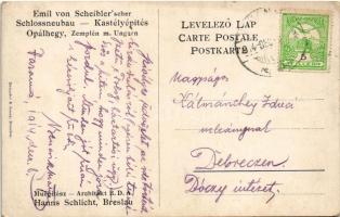 1914 Opálhegy, Zámutov, Zamutó; Kastélyépítés a volt Zemplén megyében. Műépítész: Architeket B.D.A. ...