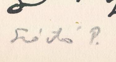 Szántó Piroska (1913-1998): A lovag és a hölgy. Szitanyomat, papír, utólagos jelzéssel, paszpartuban...