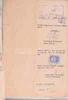 Közel 200 darabos okmánybélyeges okmány gyűjtemény Tokaj, Szerencs, Miskolc környékéről, nagyrészt 1...