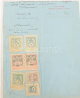 cca 1850-1950 kb 80 darabos okmánybélyeges okmány gyűjtemény Tokaj, Miskolc környékéről, nagyrészt 1...