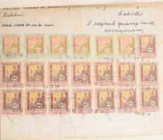 1850-1940 Kb 80 darabos okmánybélyeges okmány gyűjtemény Tokaj, és Miskolc környékéről, nagyrészt 19...