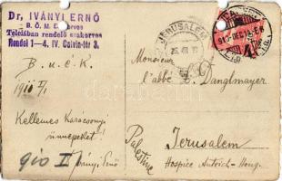 1910 Dr. Iványi Ernő BÖME (Budapesti Önkéntes Mentő Egyesület) orvos, Teleiában rendelő szakorvos (n...