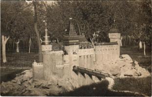 1931 Vajdahunyad, Hunedoara; Vajdahunyadi vár makettje / castle model, photo