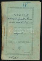 1900 Szabályzat a cserépváraljai volt úrbéresei és róm. kath. kántortanító osztatlan állapotban lévő...