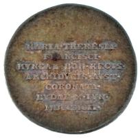Habsburg Birodalom 1792. "Mária Terézia budai koronázása" jelzetlen Ag zseton. "MARIA...