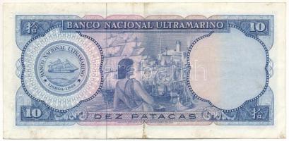 Makaó 1977. 10P T:F erős papír, folt
Macau 1977. 10 Patacas C:F strong paper, spotted
Krause P#55