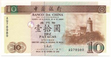 Makaó 1995. 10P T:UNC Macau 1995. 10 Patacas C:UNC Krause P#90