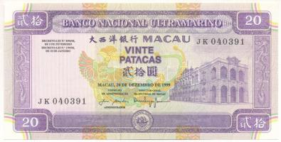 Makaó 1999. 20P T:UNC,AU Macau 1999. 20 Patacas C:UNC,AU Krause P#71