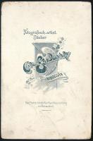 cca 1900 Németbogsán / Deutsch-Bogsan, Fő utca, templom, keményhátú fotó, kopásnyomokkal, széle kiss...