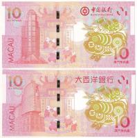 Makaó 2019. 10P "A disznó éve" (2xklf) T:UNC
Macau 2019. 100 "Year of the pig" ...