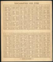 1939 A Pesti Hazai Első Takarékpénztár Egyesület alapításának 100-ik évében - tárcanaptár