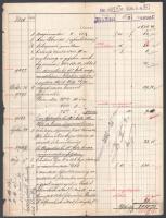 1886 Budapest, Ganz & Tsa. vasöntő és gépgyár részvény társulat számlája
