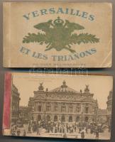 2 db RÉGI francia képeslap füzet: Párizs és Versailles / 2 pre-1945 French postcard booklets: Paris and Versailles