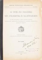 Magyar Statisztikai Közlemények: Az 1938. évi felvidéki nép-, földbirtok- és állatösszeírás. Az 1938 november 2-i bécsi döntés alapján visszacsatolt területen végrehajtott összeírás eredményei községek szerint. Szerkeszti és kiadja a M. Kir. Központi Statisztikai Hivatal. Magyar Statisztikai Közlemények Új sorozat 108. kötet. Bp., 1939., Stephaneum, VIII+51+277+3 p. Papírkötés, amatőr módon javított gerinccel, hiányzó térképpel, a címlapon szakadásokkal, névbejegyzésekkel és Kardos János ügyvéd névbélyegzésével.   Kardos János (1894-1959) ügyvéd. A második világháború után - amíg tehette - több kiemelt koncepciós perben is közreműködött védőként. (Szomathelyi Ferenc, Dálnoki Veress Lajos, András Sándor, Esterházy Pál herceg, Ordass Lajos, Rácz Sándor, Tóth Ilona ..stb.)