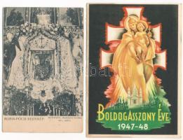 22 db RÉGI vallás motívum képeslap vegyes minőségben templomokkal / 22 pre-1945 religious motive postcards in mixed quality, churches