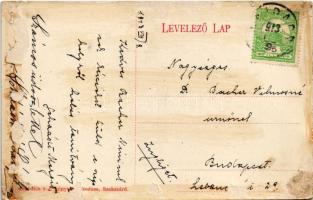 1913 Borjád (Kölesd), Sass kúria kerti törpével, kastély (Rb)