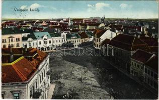 1916 Veszprém, látkép, Fő tér (fl)