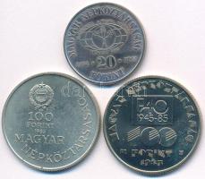 1983. 100Ft Cu-Ni-Zn "Széchenyi István" + 1984. 20Ft Cu-Ni "FAO - Védd az erdőt"...