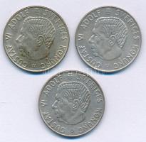 Svédország 1965U 1K Ag + 1966U 1K Ag (2xklf) T:XF patina  Sweden 1965U 1 Krona Ag + 1966U 1 Krona Ag (2xdiff) C:XF patina  Krause KM#826