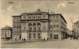 Temesvár, Timisoara; színház, villamosok / Teatrul / theatre, trams