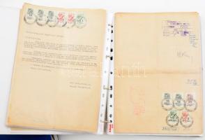 cca 1950-1958 Kb 100 darabos okmány gyűjtemény, borsodi vonatkozású iratokkal, klf kiadások, gyűrűs ...