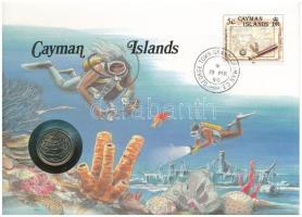 Kajmán-szigetek 1987. 10c felbélyegzett borítékban, bélyegzéssel, német nyelvű leírással T:UNC Cayman Islands 1987. 10 Cents in envelope with stamp and cancellation, with German description C:UNC