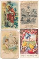 13 db RÉGI húsvéti üdvözlő képeslap vegyes minőségben / 13 pre-1949 Easter greeting postcards in mixed quality