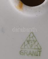 Gránit kalamáris, pótolt tégellyel, jelzett, h: 20,5 cm