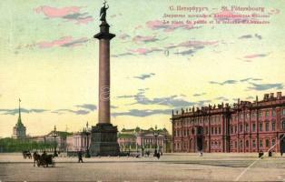 St Petersbourg palace and the column of Alexander III (EB)