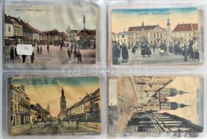 NAGYSZOMBAT - Felvidéki képeslap gyűjtemény albumban, 166 db javarészt régi lappal és fotóval, néhán...