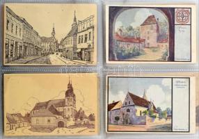 NAGYSZOMBAT - Felvidéki képeslap gyűjtemény albumban, 166 db javarészt régi lappal és fotóval, néhán...