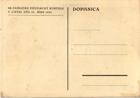 Cífer, Czifer, Biksárd, Ziffer; templom / Na Pamiatku Posviacky Kostola dna 23. Júna 1935 / church (...