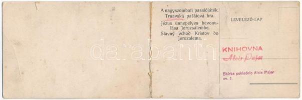 Nagyszombat, Tyrnau, Trnava; Passiójáték: Jézus ünnepélyes bevonulása Jeruzsálembe, Krisztus üdvözli...