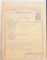 cca 1900-1958 Marhalevél gyűjtemény Kb 100 db változatos bélyegekkel és bélyegzésekkel
