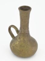 Masszív bronz iparművész egyfüles váza, m: 18 cm