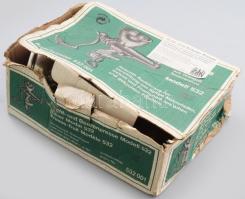 Retro német asztali gyümölcsdaráló / juice daráló, tartozékokkal, dobozában