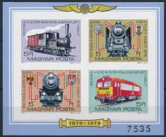 1979 100 éves a Győr-Sopron-Ebenfurti vasút vágott blokk (5.500)