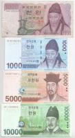 Dél-Korea DN (1983-2007) 1000W-10.000W (4xklf) T:UNC-F South Korea ND (1983-2007) 1000 Won - 10.000 Won (4xdiff) C:UNC-F