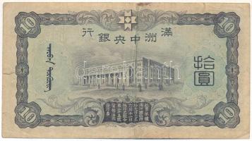 Kína / Japán bábállamok / Mandzsukuo 1937. 10Y T:F,VG beszakadások
China / Japanese Puppet States /...